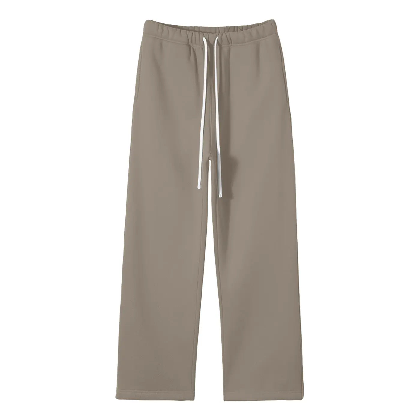 Streetwear Unisex Solid Color Fleece Straight Leg Pants ODMPOD