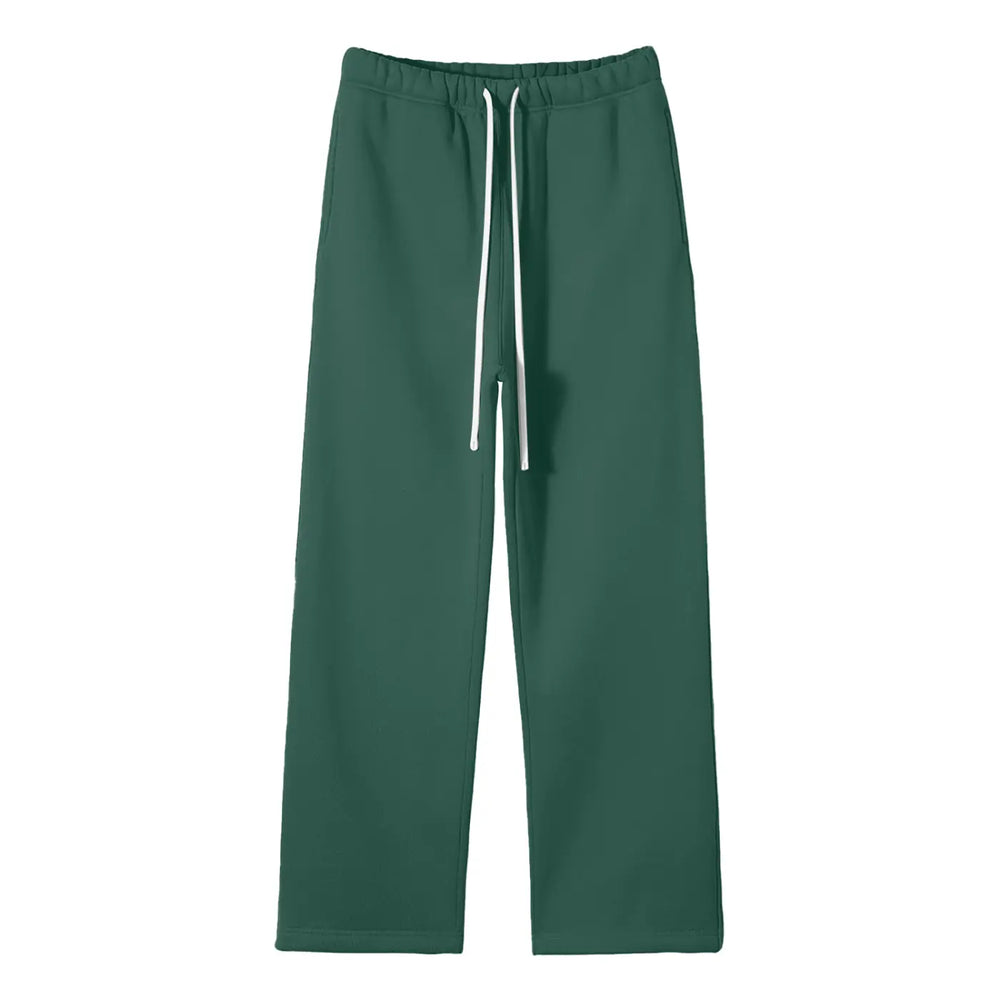 Streetwear Unisex Solid Color Fleece Straight Leg Pants ODMPOD