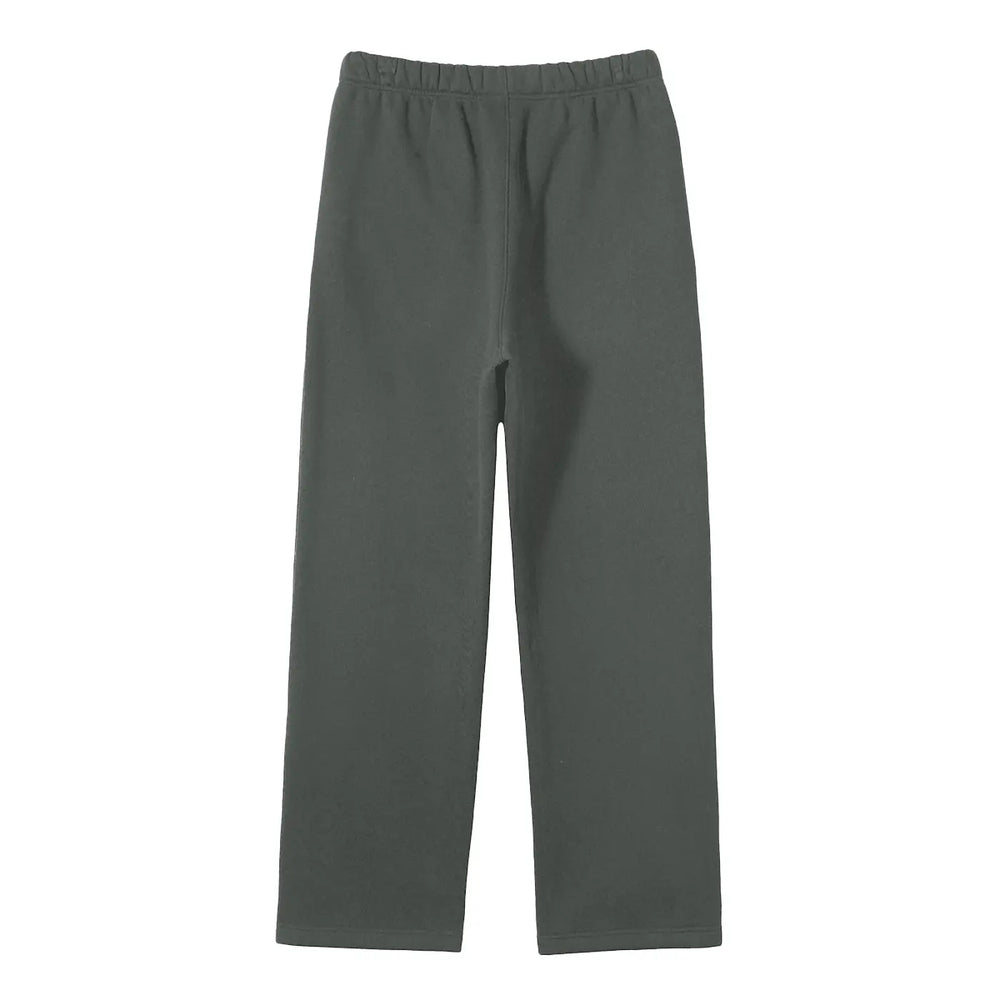 Streetwear Unisex Solid Color Fleece Straight Leg Pants ODMPOD