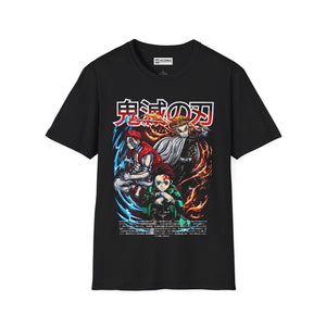 Tanjiro and Rengoku Demon Slayer T-Shirt - IGZ Clothing - Tanjiro and Rengoku Unisex Softstyle T-Shirt Best Price 26 at IGZ Clothing