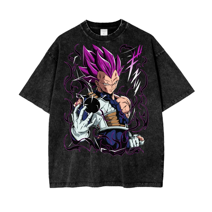 Ultra Ego Vegeta Dragonball Super Oversize Snow Washed T-Shirt ODMPOD