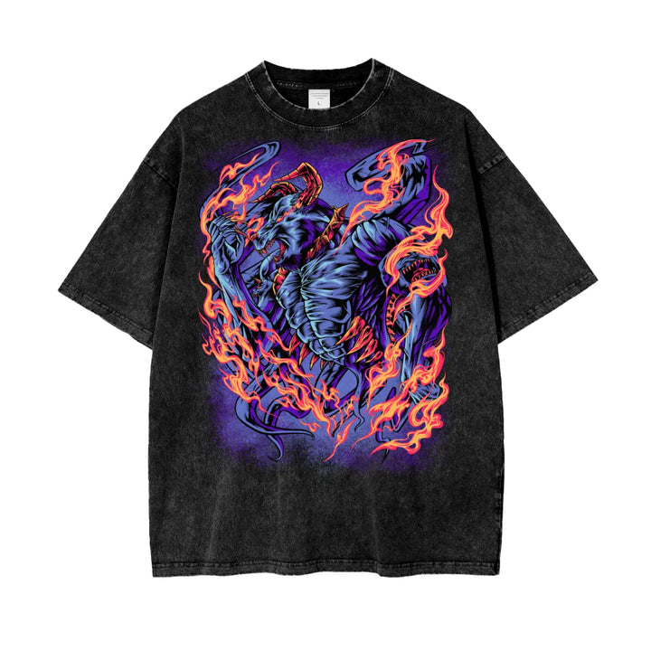 Yu Gi Oh Oversize Snow Washed T-Shirt ODMPOD