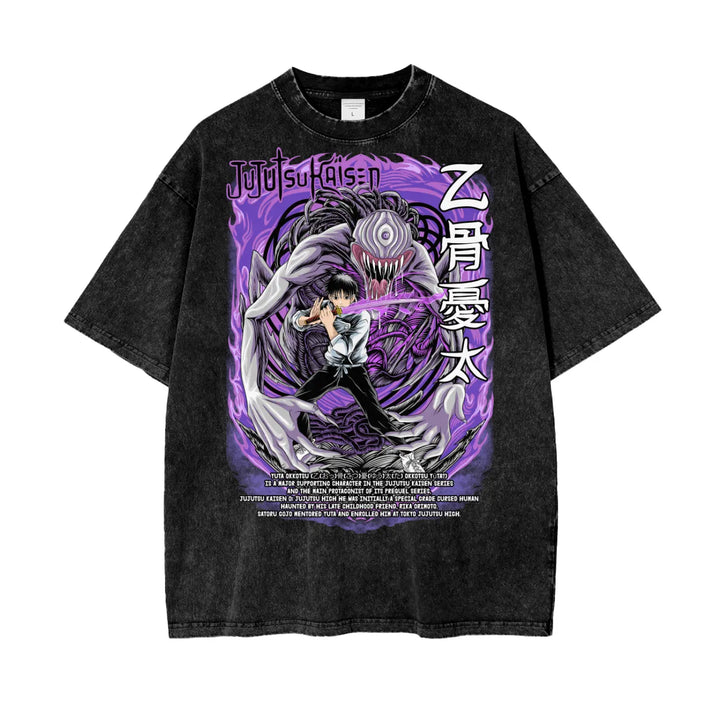 Yuta Jujitsu Kaisen Oversize Snow Washed T-Shirt ODMPOD