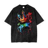 Crown Acid Wash Oversize T-Shirt ODMPOD