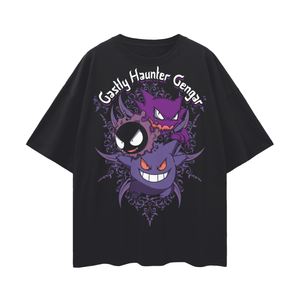 Ghost Pokemon Oversize Deep Drop Shoulder Tee