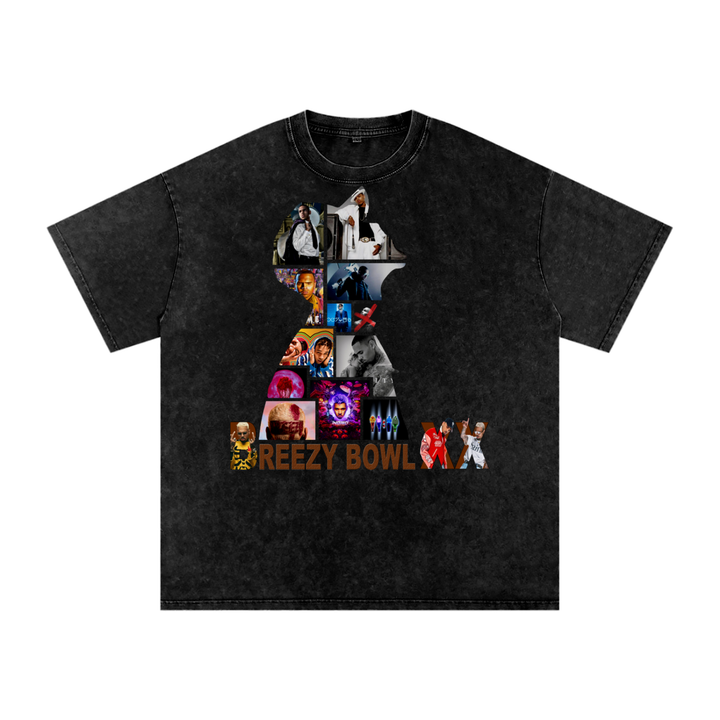 Chris Brown Breezy Bowl Acid Wash Oversize T-Shirt