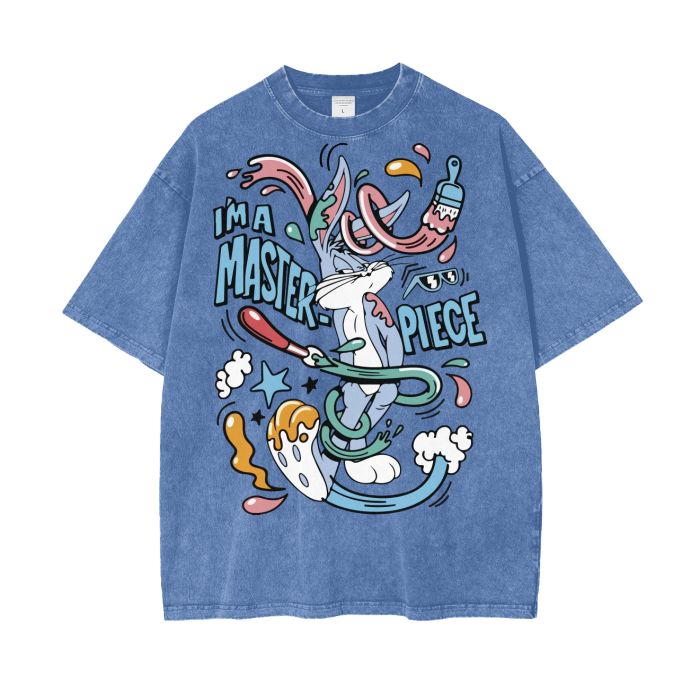 Bugs Bunny Looney Toons Acid Wash Oversize T-Shirt -