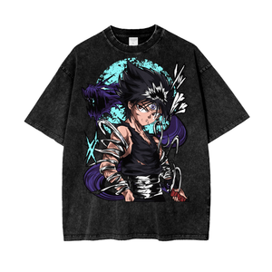 Hiei Yu Yu Hakusho Acid Wash Oversize T-Shirt ODMPOD
