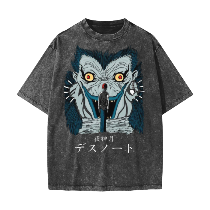 Ryuk Death Note Vintage Waxed Dyed washed T-Shirt -
