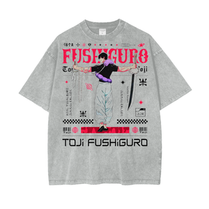 Toji Jujitsu Kaisen Oversize Snow Washed T-Shirt ODMPOD