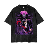 Jin Woo Solo Leveling Acid Wash Oversize T-Shirt -