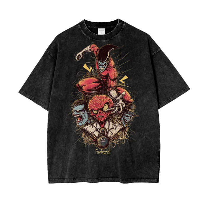 Freakazoid Acid Wash Oversize T-Shirt -