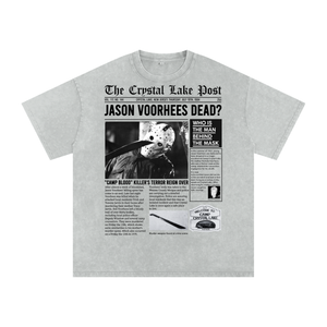 Jason Voorhees Acid Wash Oversize T-Shirt