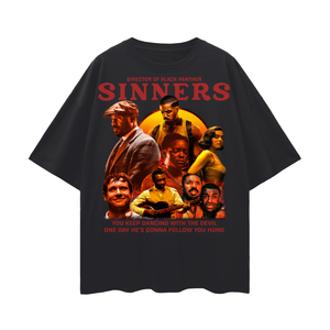 Sinners Oversize Deep Drop Shoulder Tee