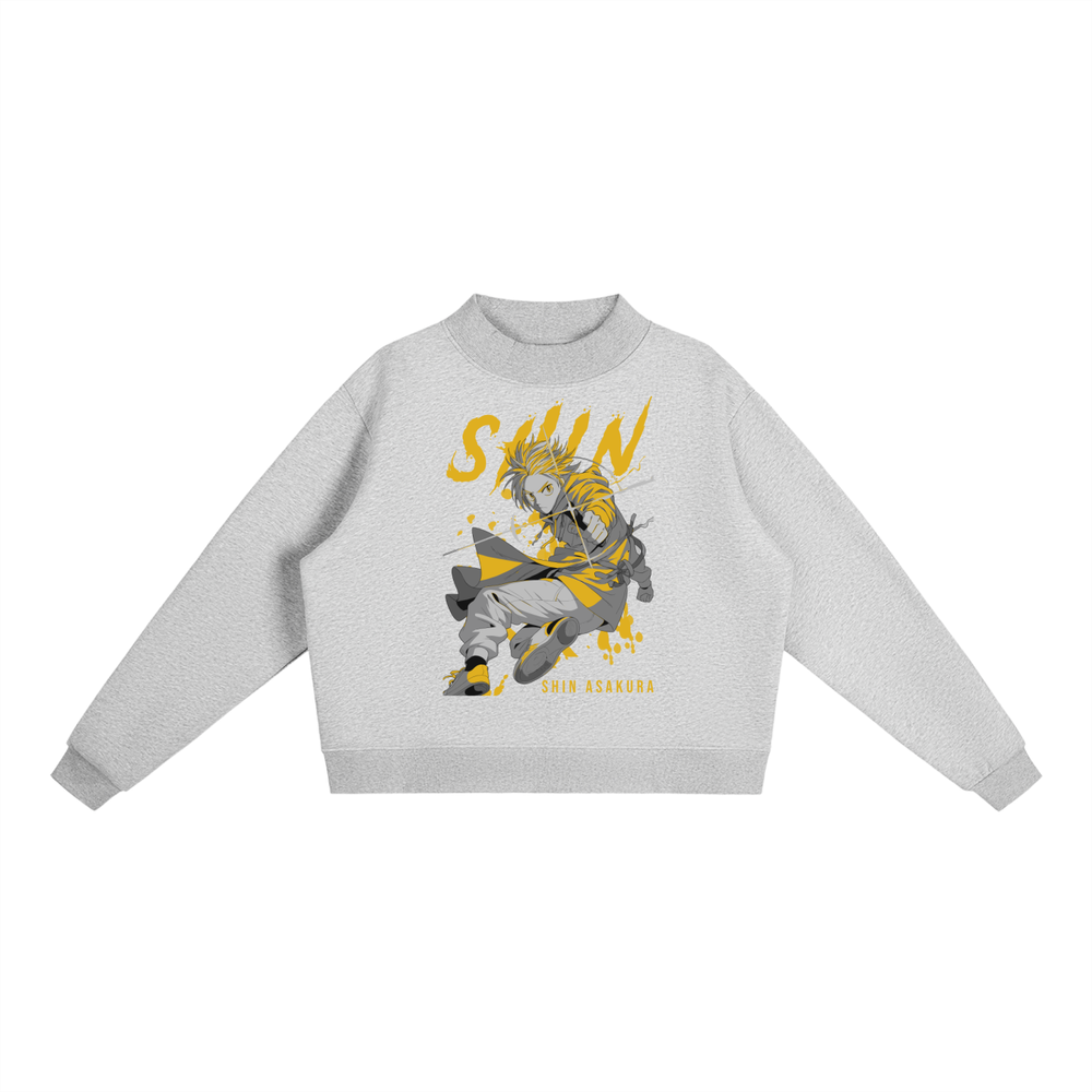 Shin Sakamoto Days Essential Fleece Mid-Neck Crew Sweatshirt