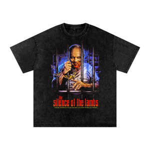 The silence of the lambs Acid Wash Oversize T-Shirt