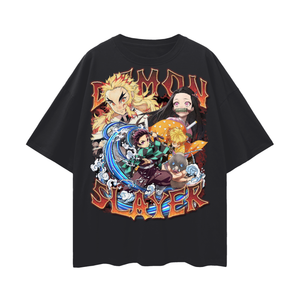 Demon Slayer Oversize Deep Drop Shoulder Tee