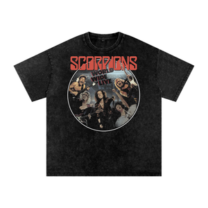 Scorpions Acid Wash Oversize T-Shirt