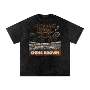 Chris Brown Breezy Bowl Acid Wash Oversize T-Shirt