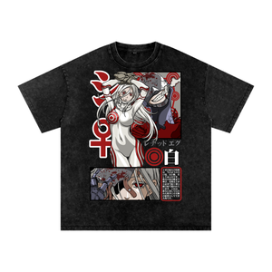 Deadman Wonderland Acid Wash Oversize T-Shirt