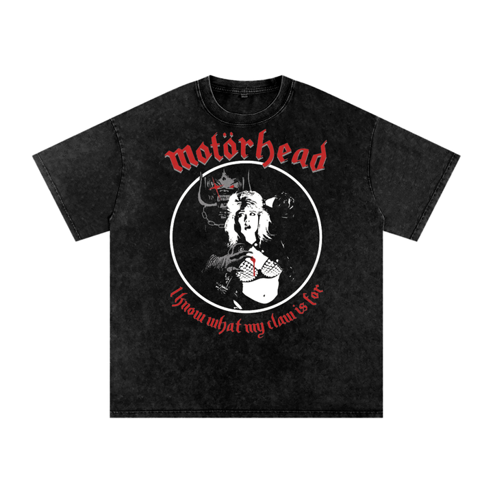 Motorhead Acid Wash Oversize T-Shirt