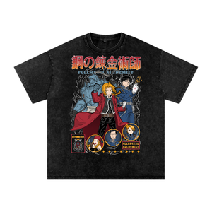 Fullmetal Alchemist Acid Wash Oversize T-Shirt