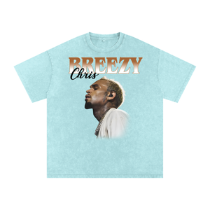 Chris Brown Breezy Bowl Acid Wash Oversize T-Shirt