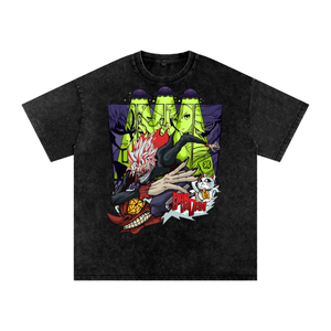 Okarun Dandadan Acid Wash Oversize T-Shirt