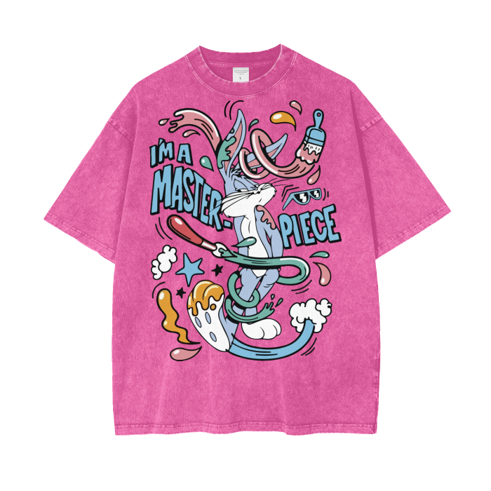 Bugs Bunny Looney Toons Acid Wash Oversize T-Shirt -