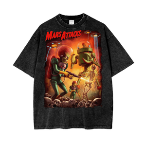 Mars Attack Acid Wash Oversize T-Shirt -