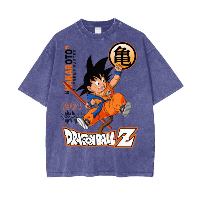 Goku Dragonball Oversize Snow Washed T-Shirt ODMPOD