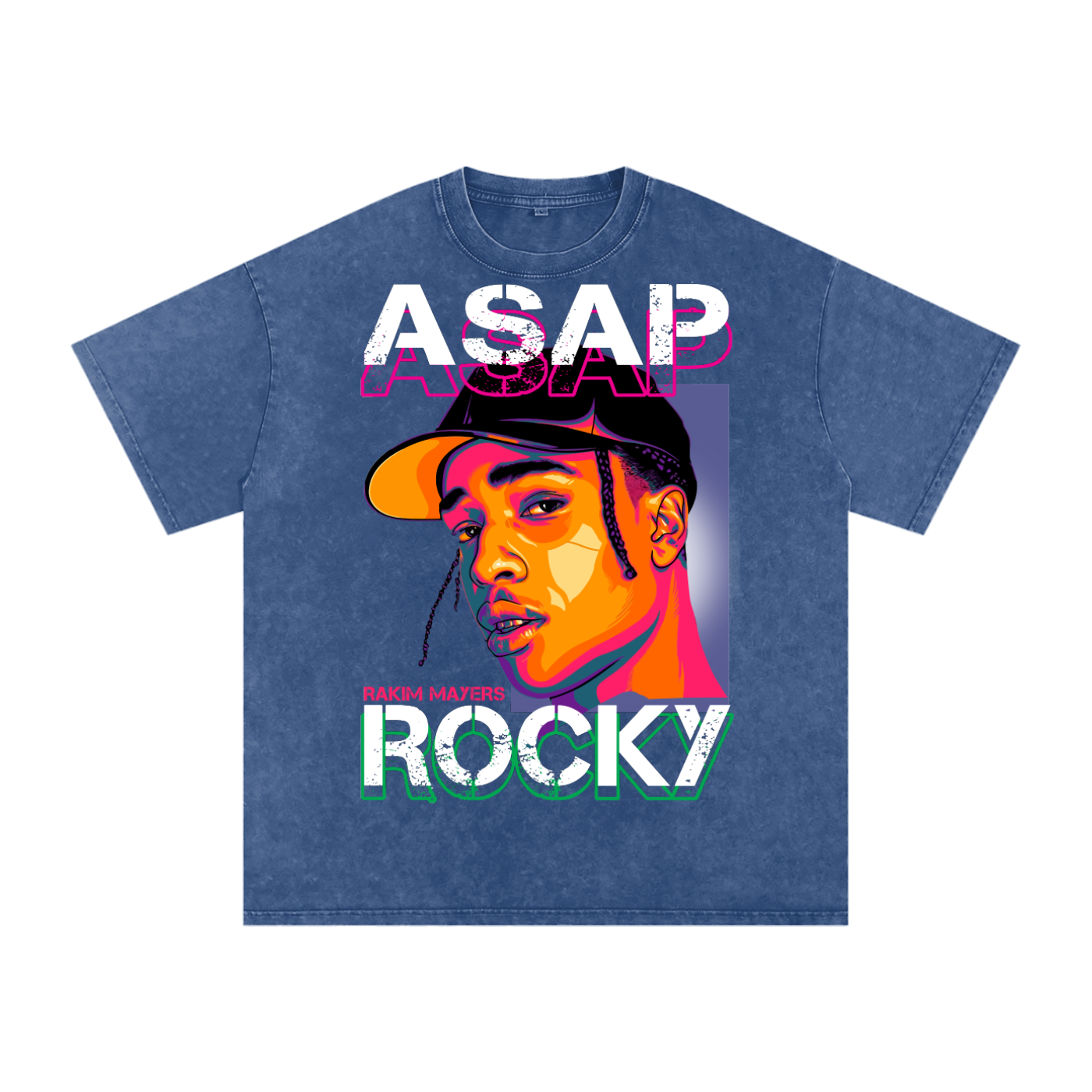 Asap Rocky Acid Wash Oversize T-Shirt