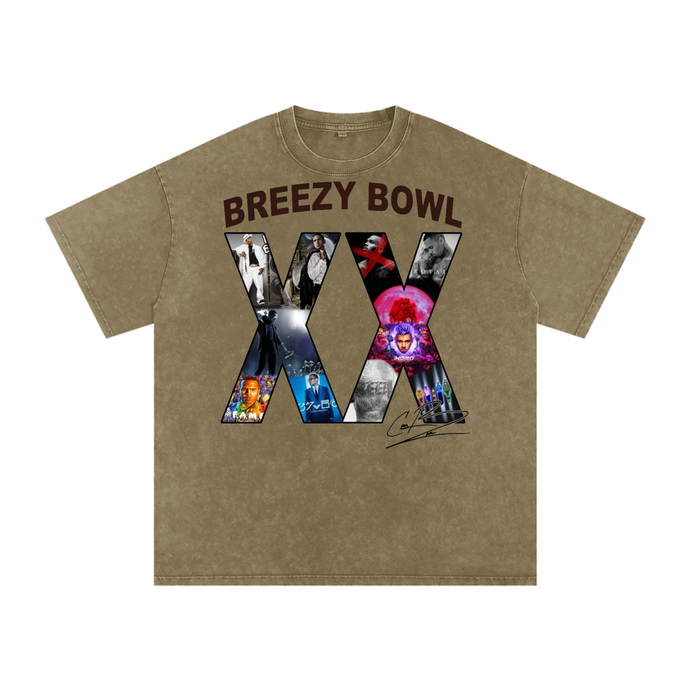 Chris Brown Breezy Bowl Acid Wash Oversize T-Shirt