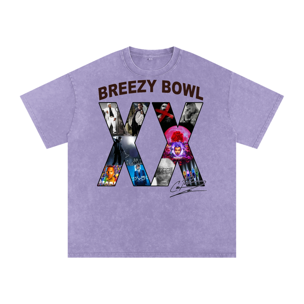 Chris Brown Breezy Bowl Acid Wash Oversize T-Shirt