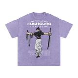 Toji Jujitsu Kaisen Acid Wash Oversize T-Shirt