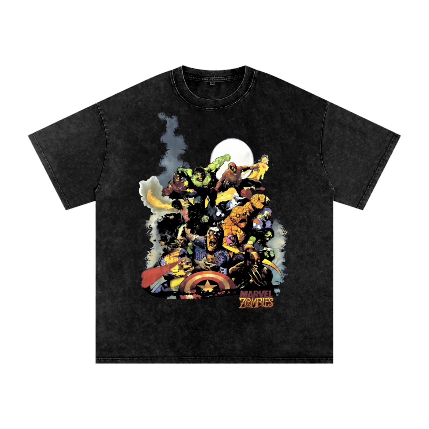 Marvel Zombies Snow Washed Oversized Cotton T-Shirt