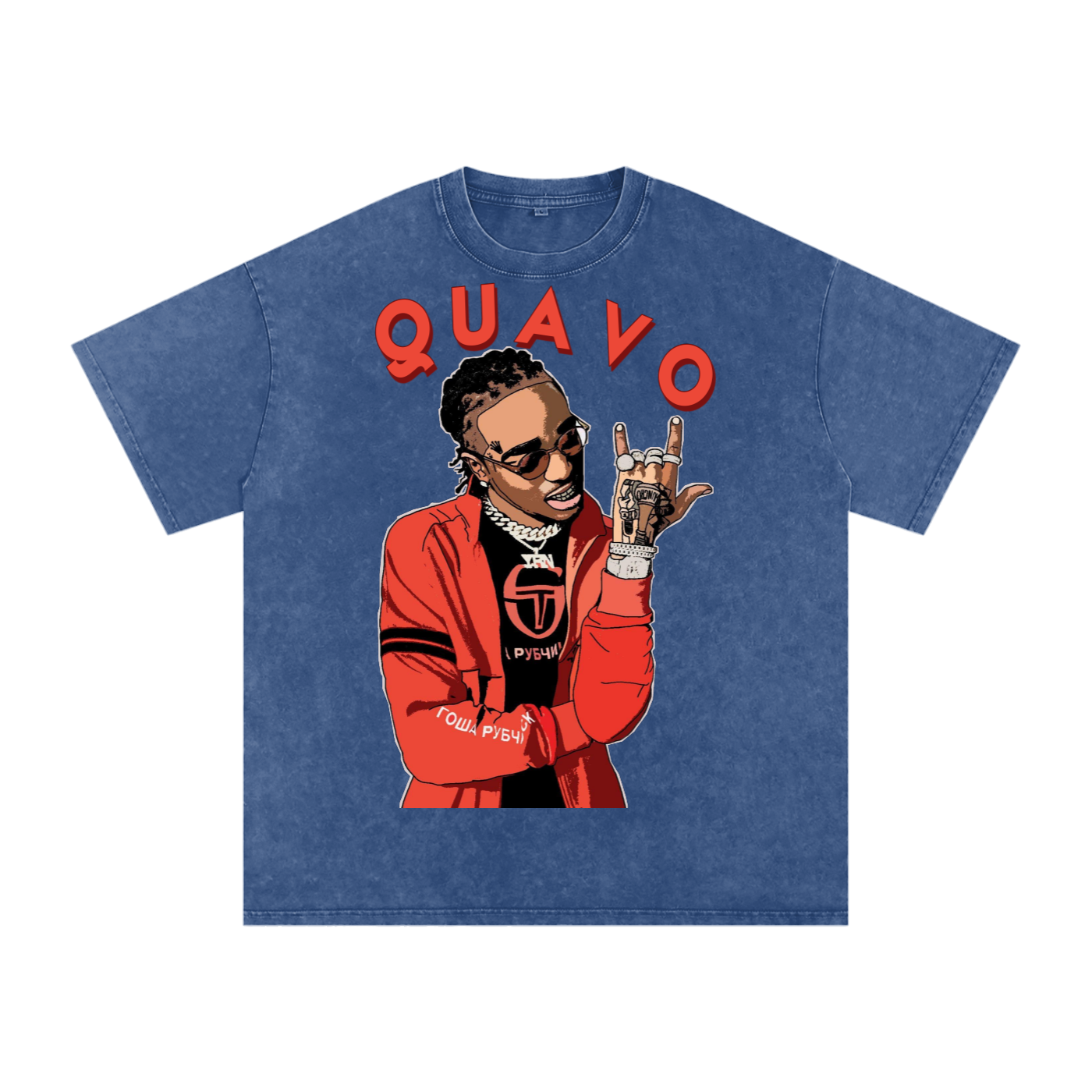 Quavo Acid Wash Oversize T-Shirt