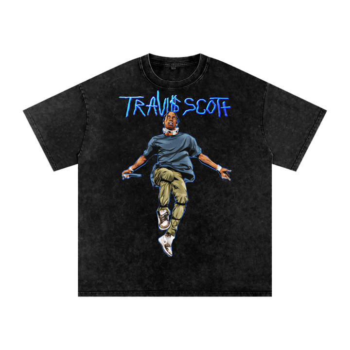 Travis Scott Acid Wash Oversize T-Shirt