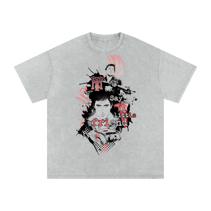 Scarface Acid Wash Oversize T-Shirt