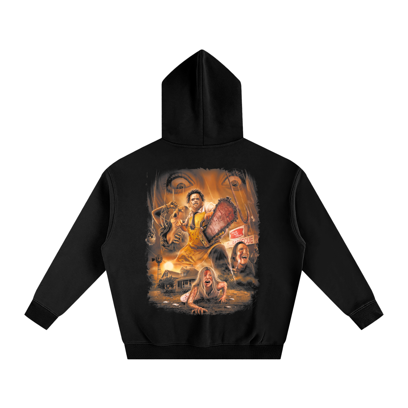 Leatherface Oversize Fleeced Hoodie