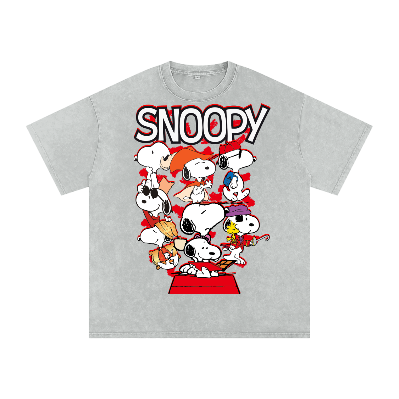 Snoopy Acid Wash Oversize T-Shirt