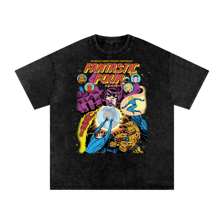 Fantastic Four Acid Wash Oversize T-Shirt