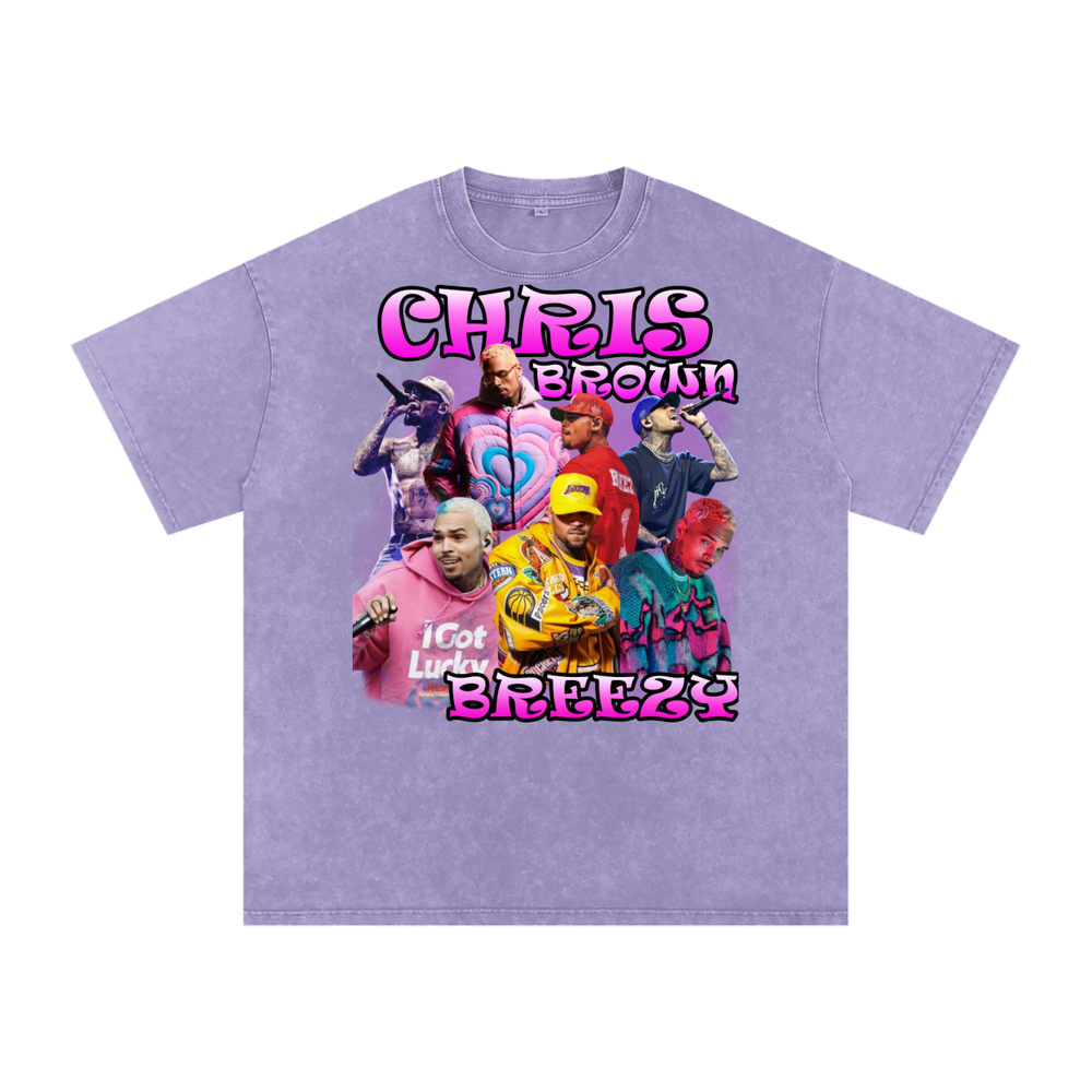 Chris Brown Acid Wash Oversize T-Shirt
