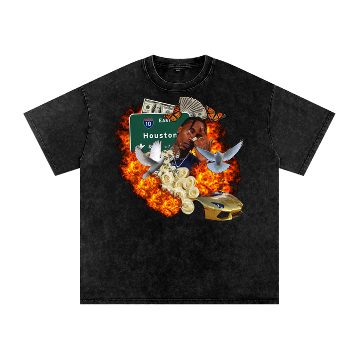 Travis Scott Acid Wash Oversize T-Shirt
