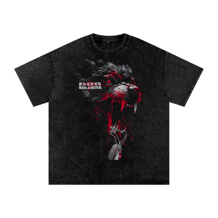 Dog Soldiers Acid Wash Oversize T-Shirt