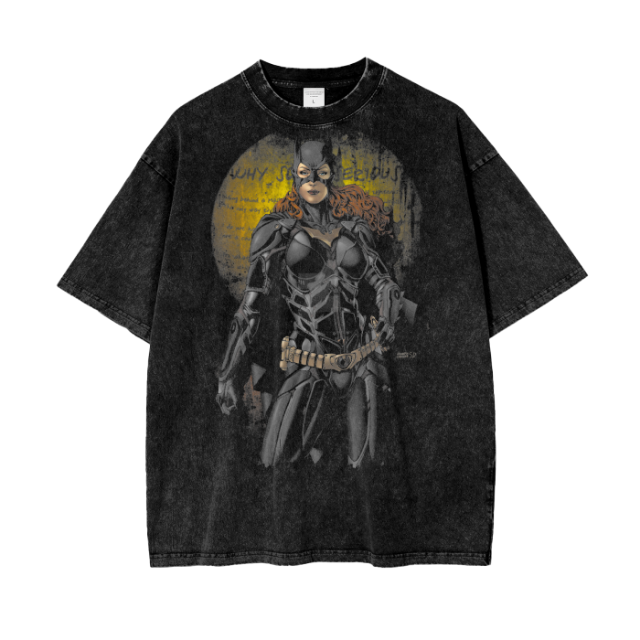 Batgirl Oversize Snow Washed T-Shirt ODMPOD