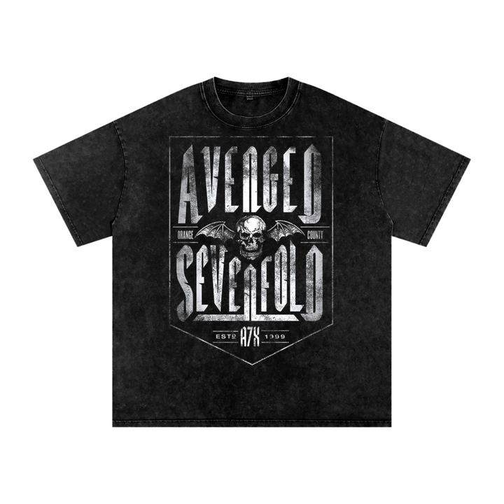 Avenged Sevenfold Acid Wash Oversize T-Shirt