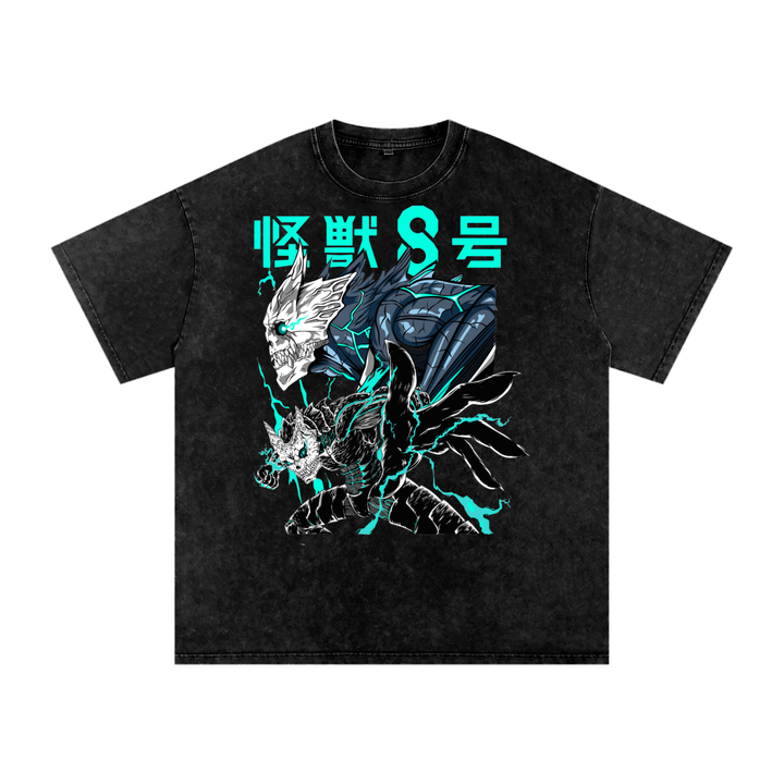 Kafka Kaiju No 8 Acid Wash Oversize T-Shirt