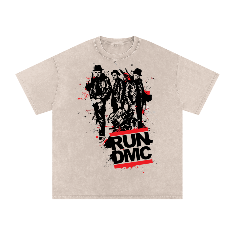 Run DMC Acid Wash Oversize T-Shirt