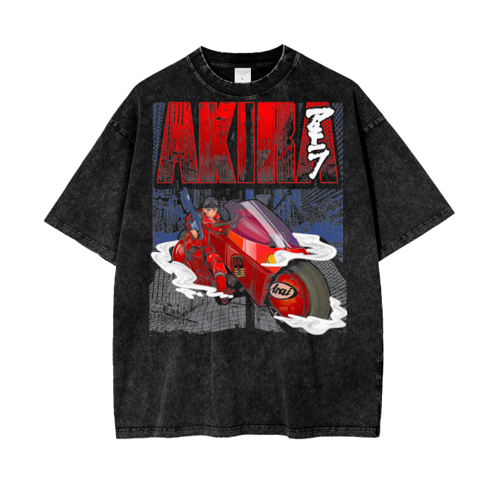 Akira Oversize Snow Washed T-Shirt